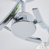 Chrome plate & clear crystal