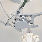 Chrome plate & clear crystal