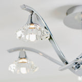Chrome plate & clear crystal