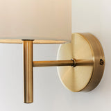 Antique brass plate & cream fabric