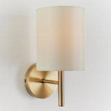 Antique brass plate & cream fabric
