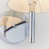 Chrome plate & vintage white fabric