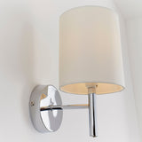 Chrome plate & vintage white fabric