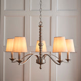 Satin nickel plate & natural fabric