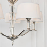 Chrome plate & vintage white fabric