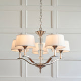 Chrome plate & vintage white fabric