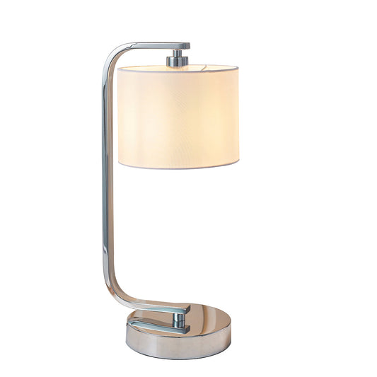 Chrome plate & white fabric
