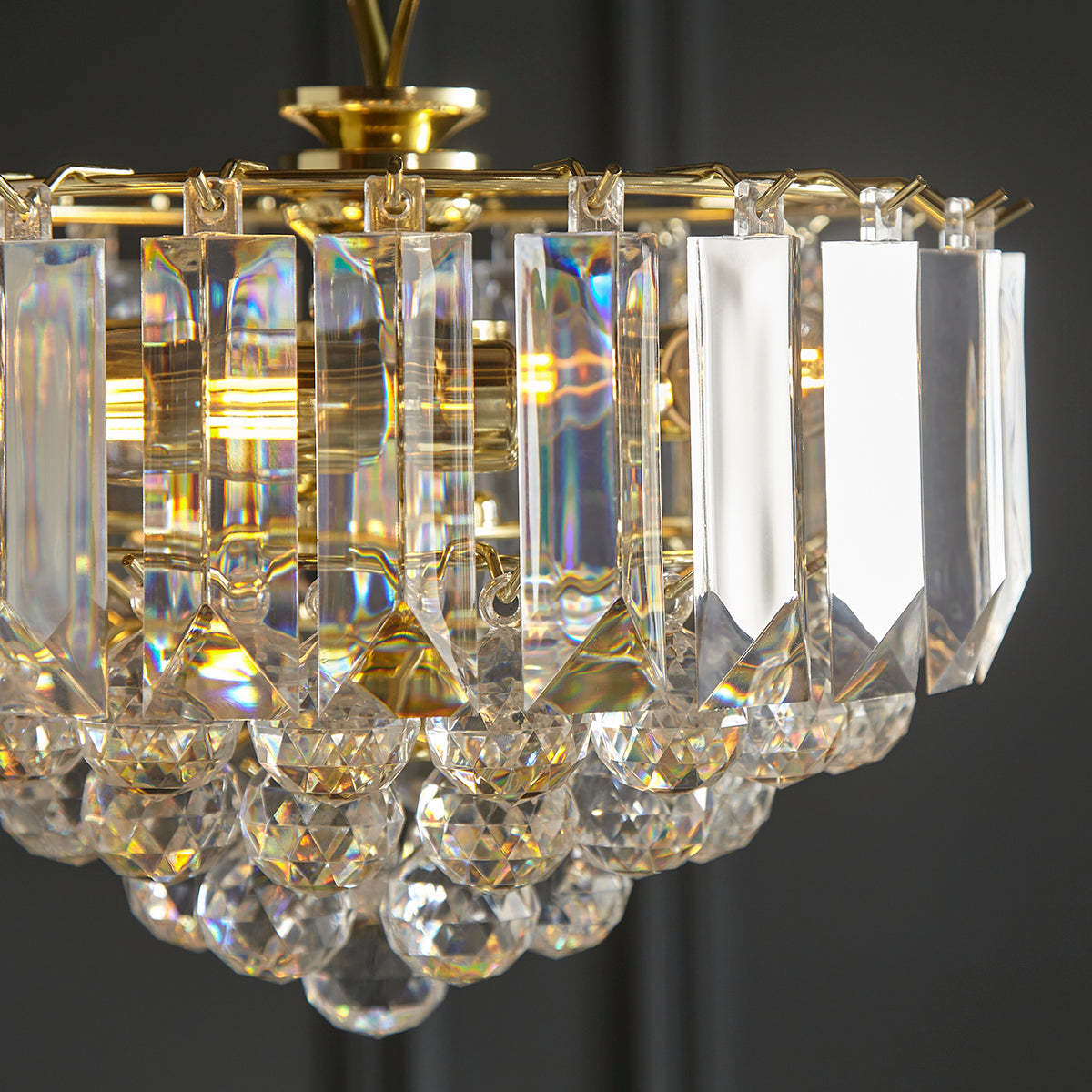 Brass plate & clear acrylic