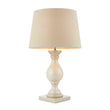Ivory painted wood & ivory fabric