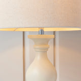 Ivory painted wood & ivory fabric