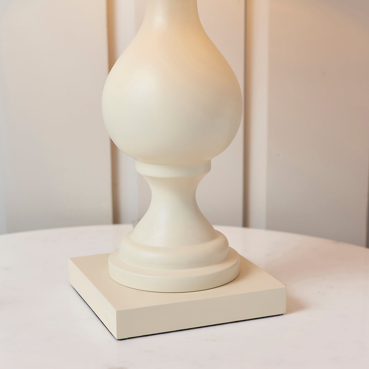 Ivory painted wood & ivory fabric