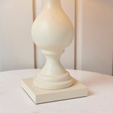 Ivory painted wood & ivory fabric