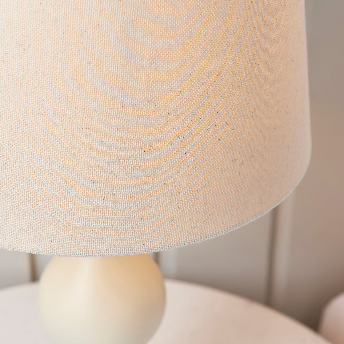 Ivory painted wood & ivory fabric