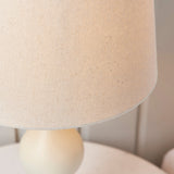 Ivory painted wood & ivory fabric