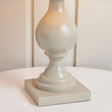 Taupe painted wood & ivory fabric