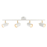 Matt white paint & satin brass plate