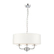 Bright nickel plate & vintage white fabric