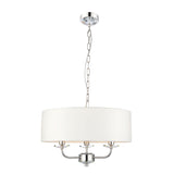 Bright nickel plate & vintage white fabric