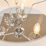 Bright nickel plate & vintage white fabric