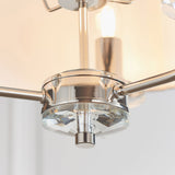 Bright nickel plate & vintage white fabric