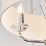 Bright nickel plate & vintage white fabric