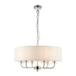 Bright nickel plate & vintage white fabric