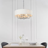 Bright nickel plate & vintage white fabric