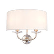 Bright nickel plate & vintage white fabric