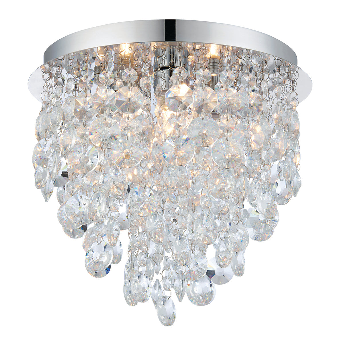 Clear crystal & chrome plate
