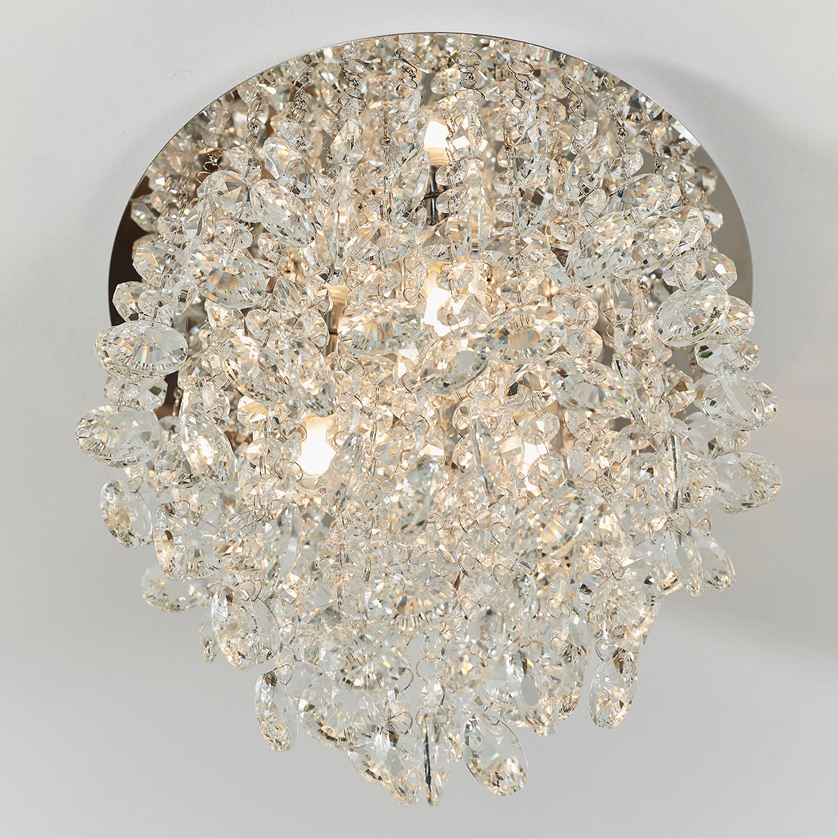 Clear crystal & chrome plate
