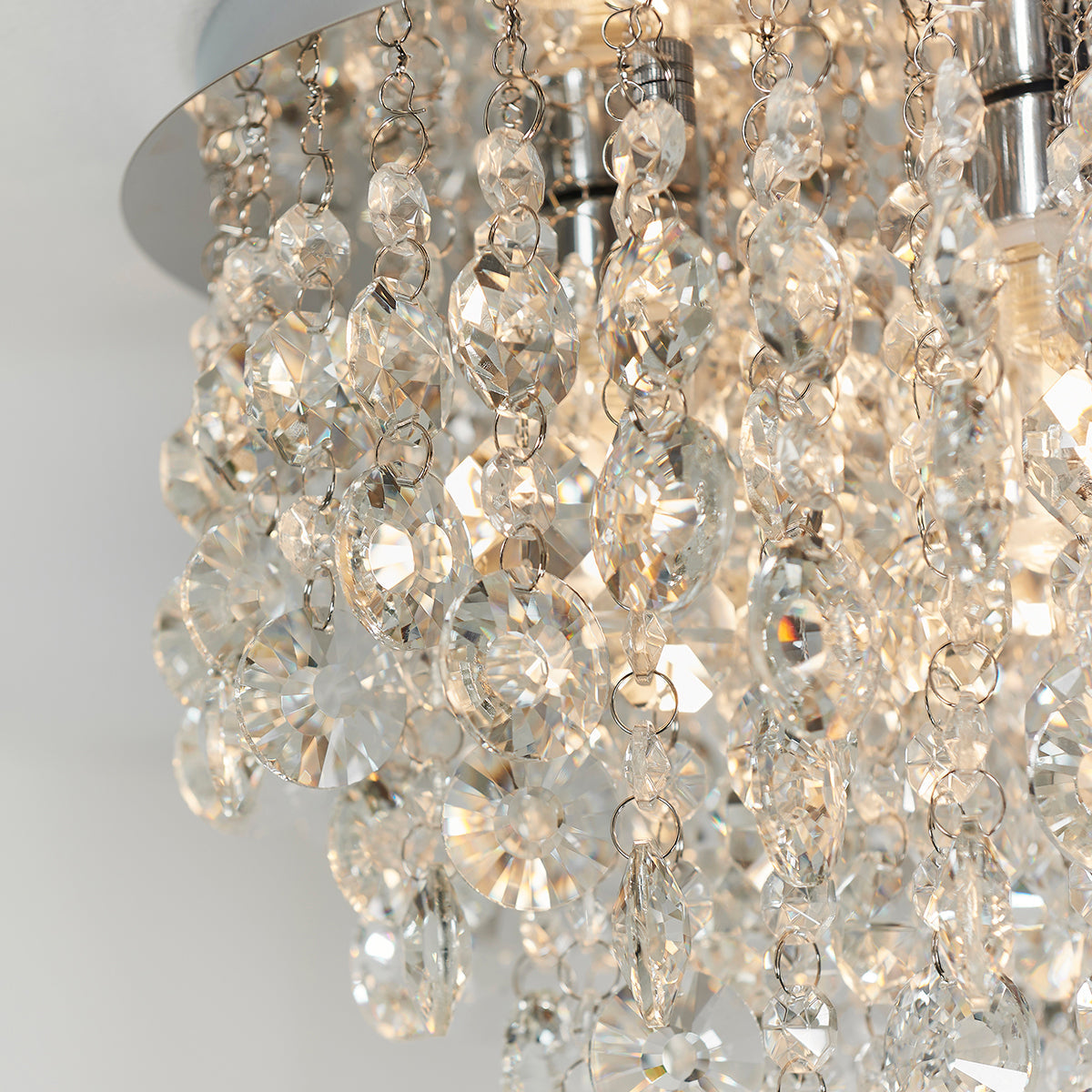 Clear crystal & chrome plate