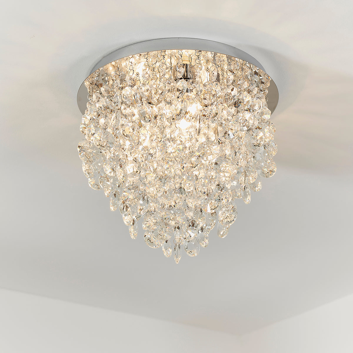 Clear crystal & chrome plate