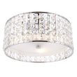Clear crystal, frosted glass & chrome plate