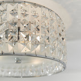 Clear crystal, frosted glass & chrome plate