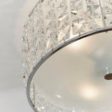 Clear crystal, frosted glass & chrome plate