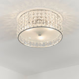 Clear crystal, frosted glass & chrome plate