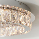 Chrome plate & clear faceted acrylic