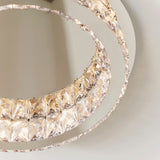 Chrome plate & clear faceted acrylic