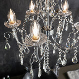 Chrome plate & clear crystal