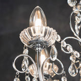 Chrome plate & clear crystal