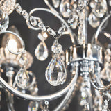Chrome plate & clear crystal