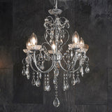 Chrome plate & clear crystal