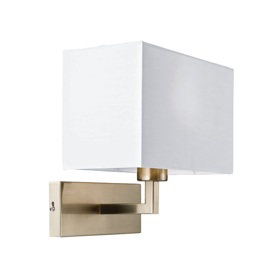 Satin nickel plate & white fabric