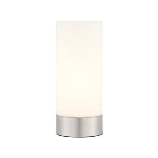 Brushed nickel plate & opal glass
