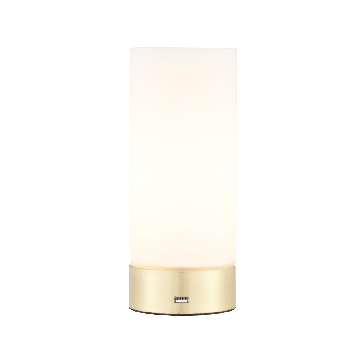 Brushed brass plate & opal glass