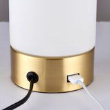 Brushed brass plate & opal glass