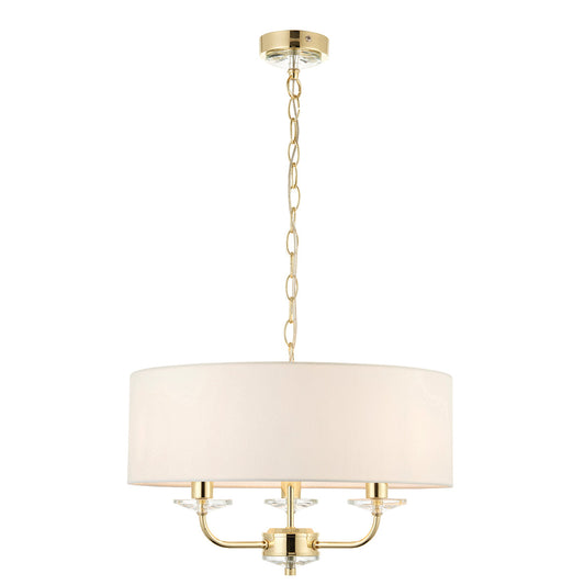 Brass plate & vintage white fabric