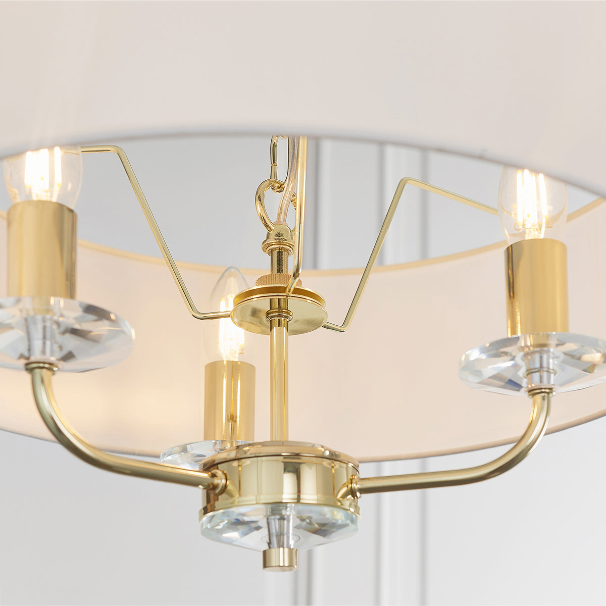 Brass plate & vintage white fabric