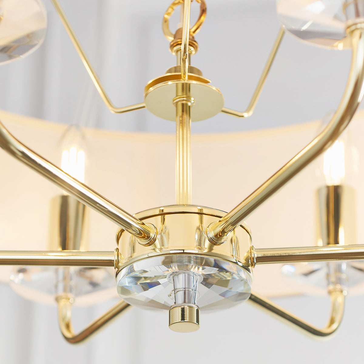 Brass plate & vintage white fabric
