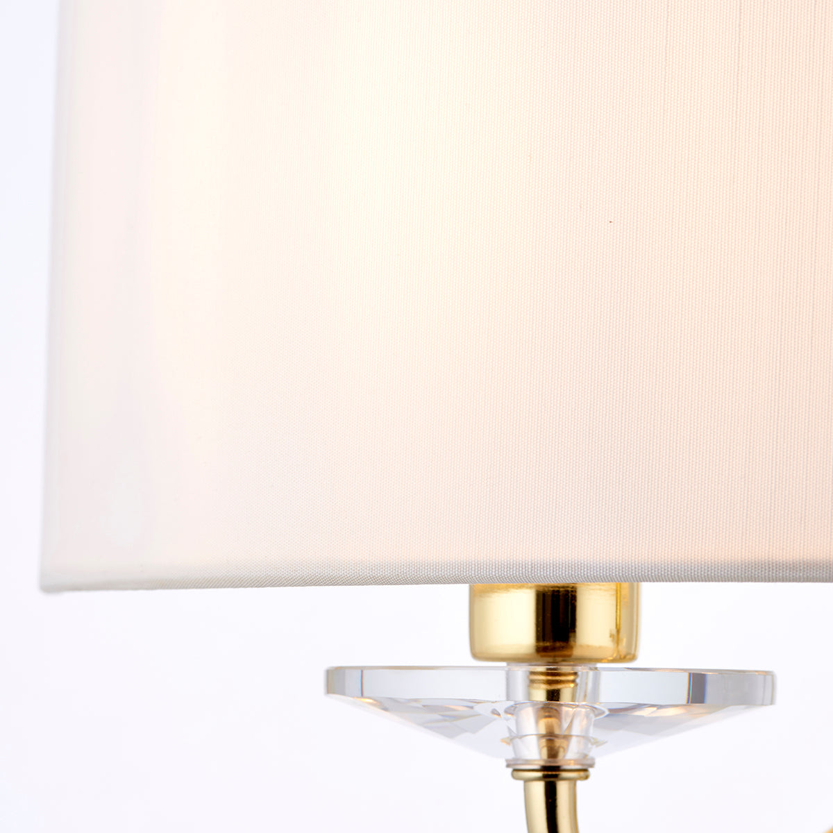 Brass plate & vintage white fabric